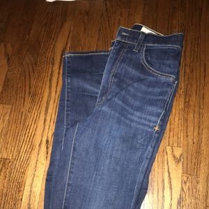 Blue high rise jeans
